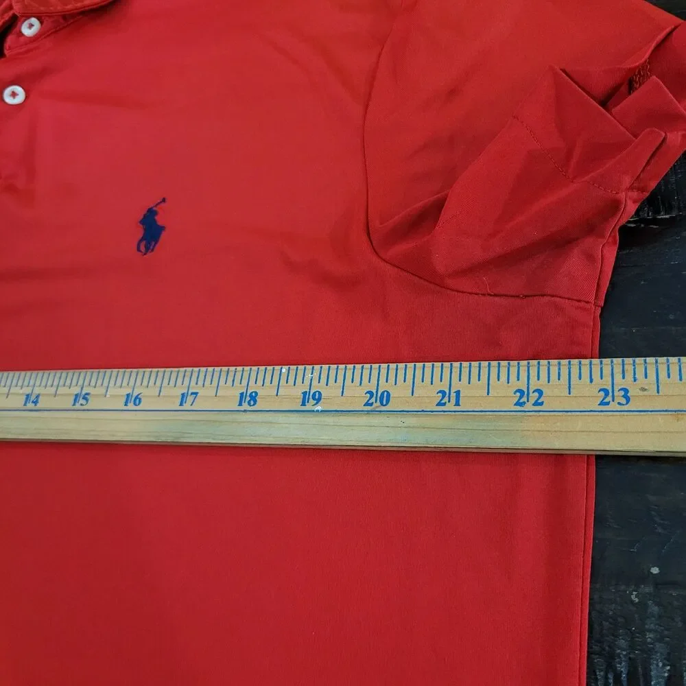 Polo Ralph Lauren Red Short Sleeve Shirt Embroidered Pony Logo Men’s Large